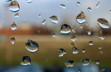 Gotas en un cristal