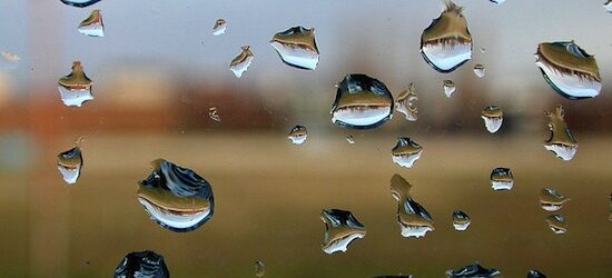 Gotas en un cristal